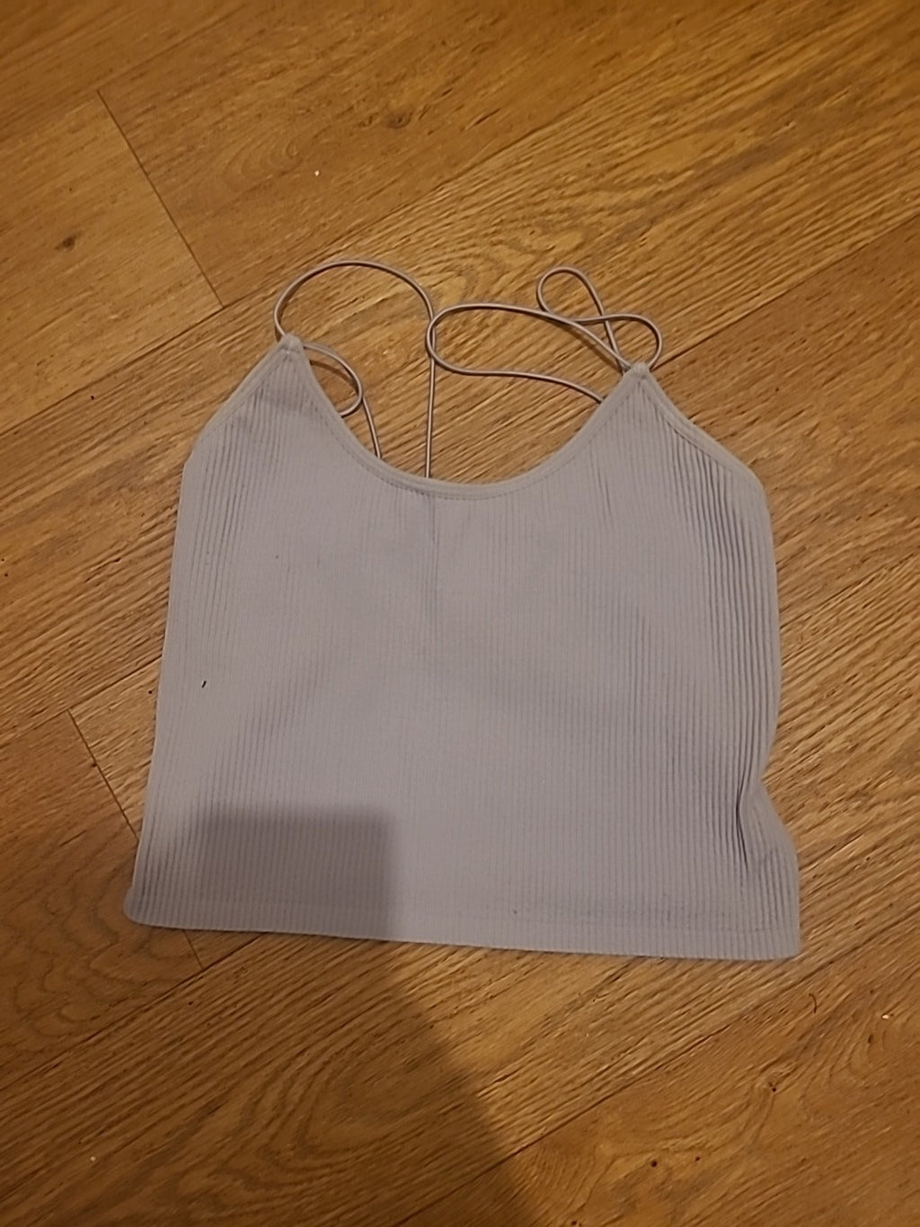 Ladies Zara Size XS Grey Ribbed Sleeveless Top