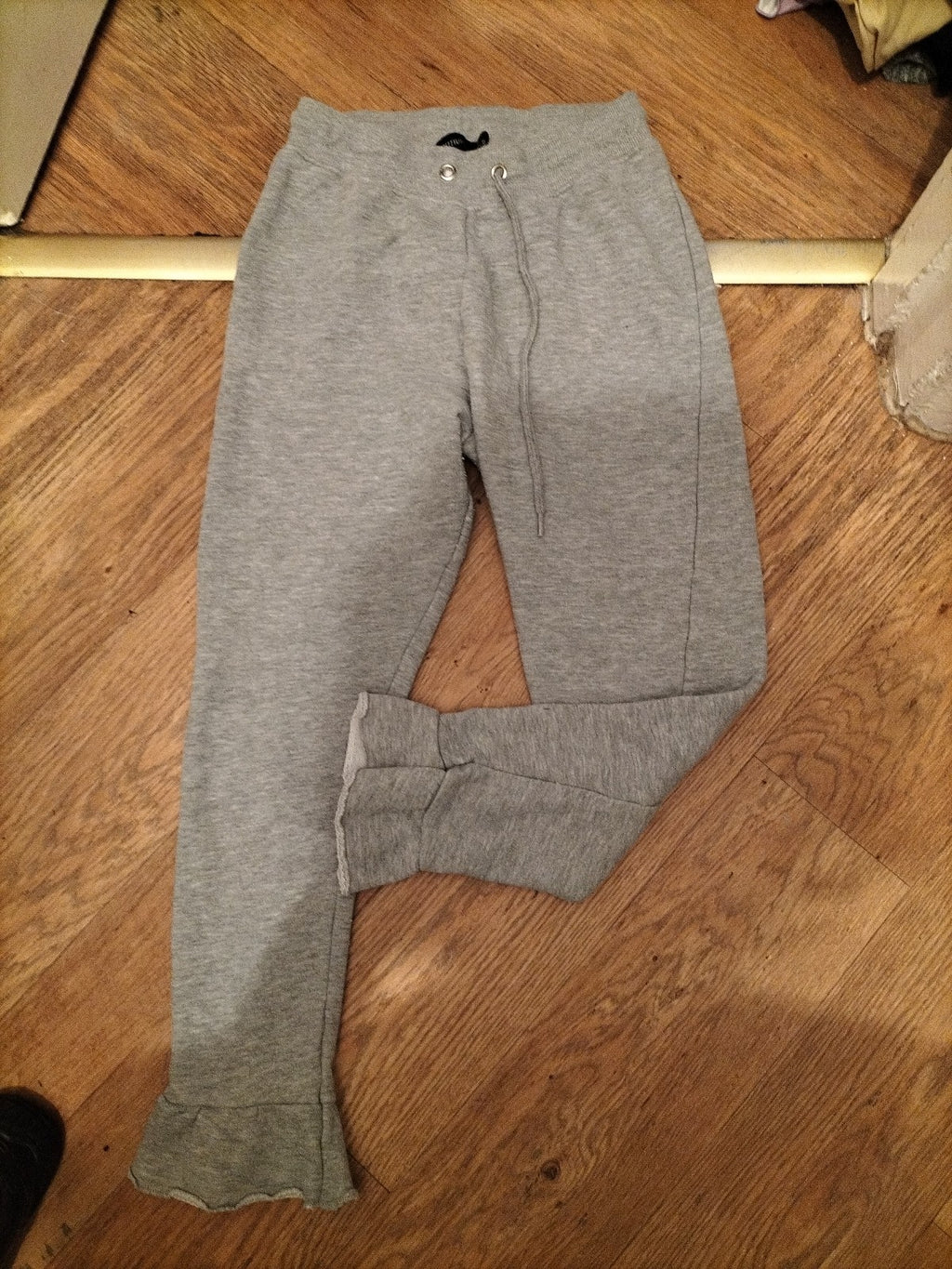 Prettylittlething 10 Grey Jogger Drawstring Needs Pulling Through