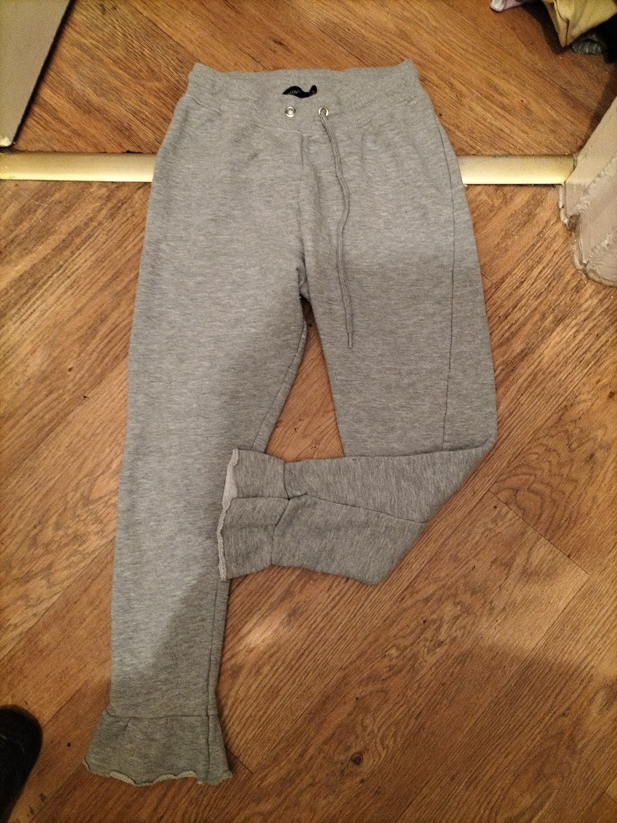 Prettylittlething 10 Grey Jogger Drawstring Needs Pulling Through