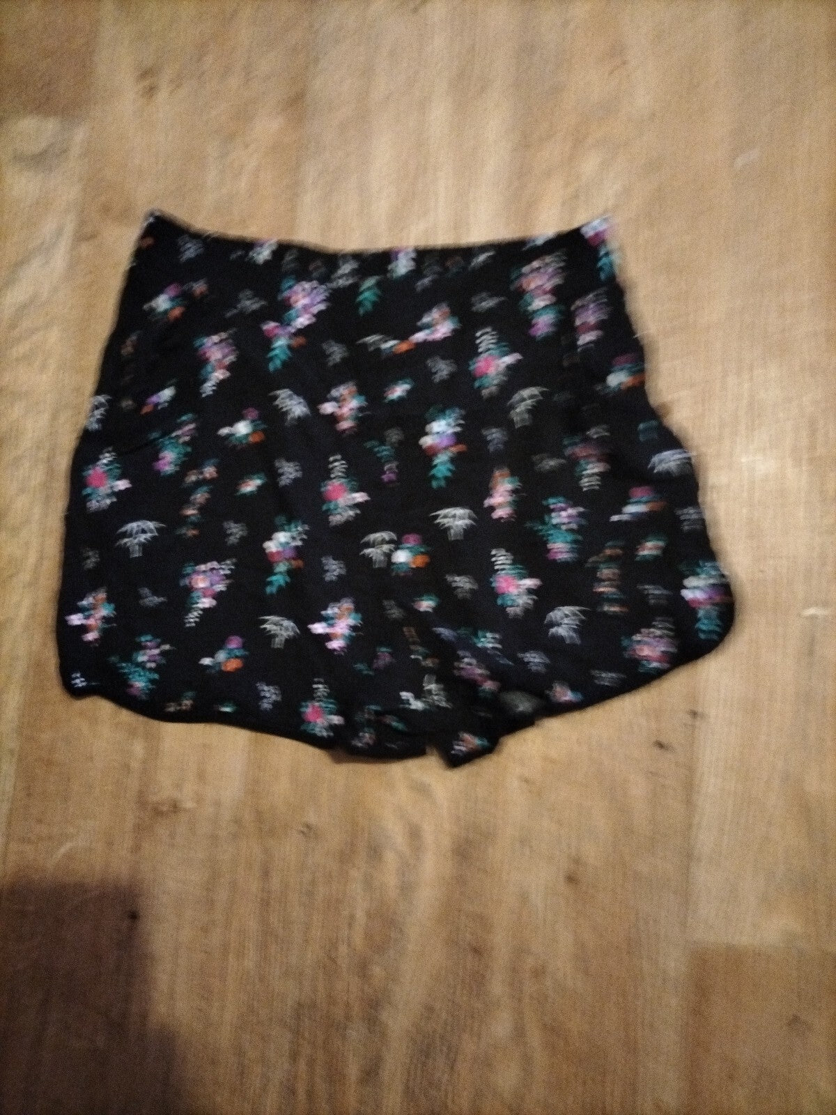 Girls New Look Age 12 Black Floral Shorts