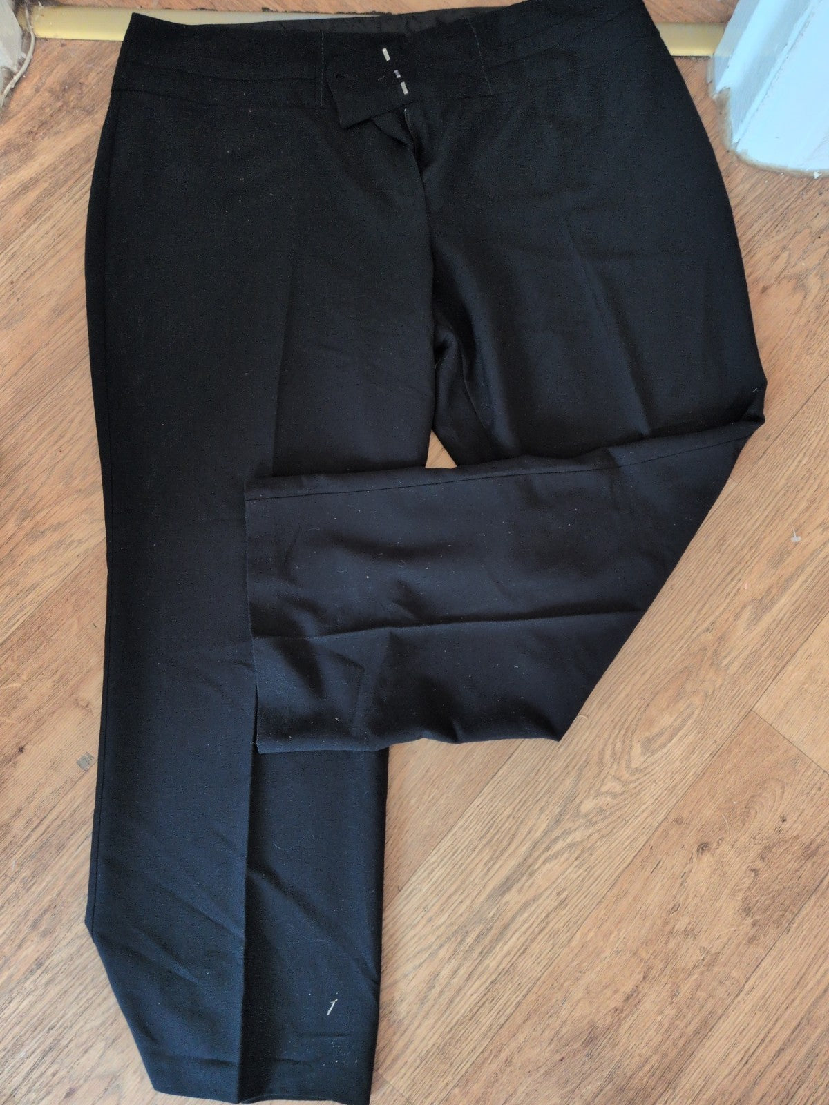 Marks And Spencer 22m Black Straight Trousers