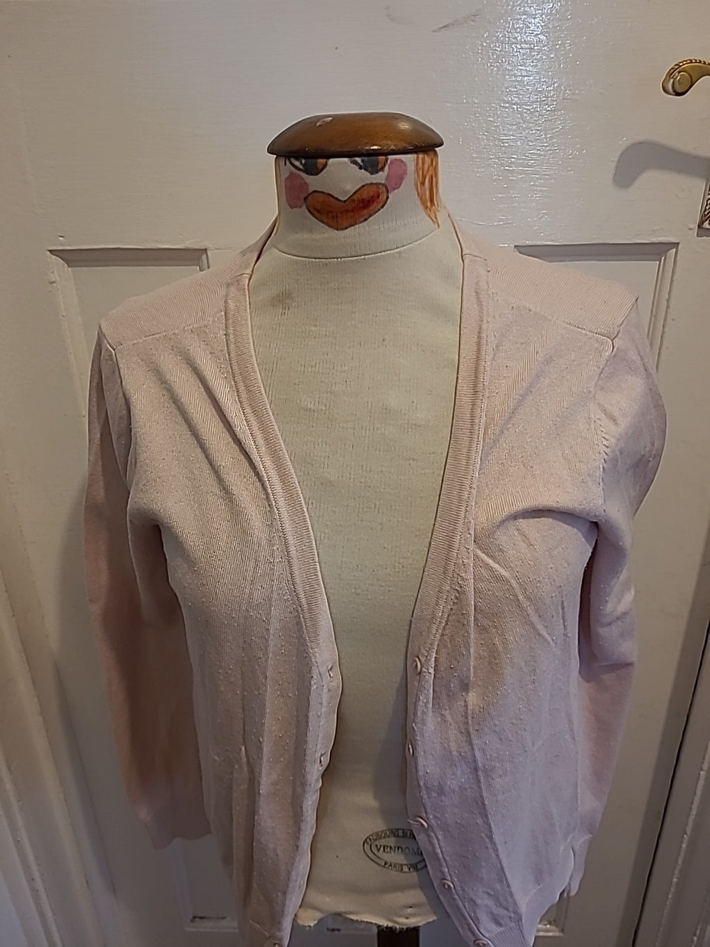 Ladies H&M Basics Size 10 Baby Pale Pink Cardigan