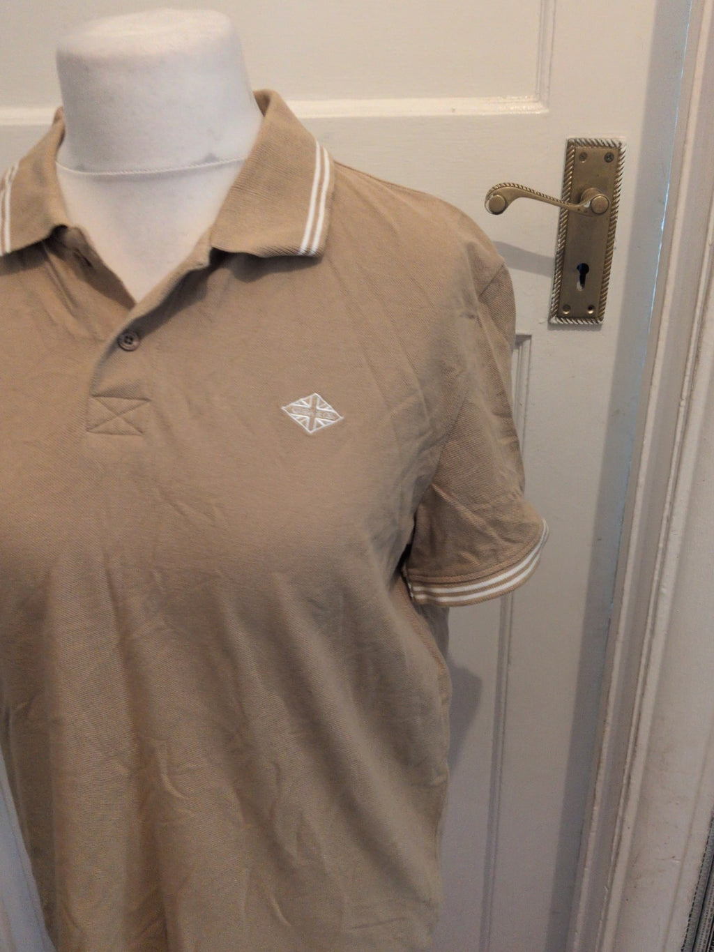 Quba&Co Medium Camel Short Sleeve Polo
