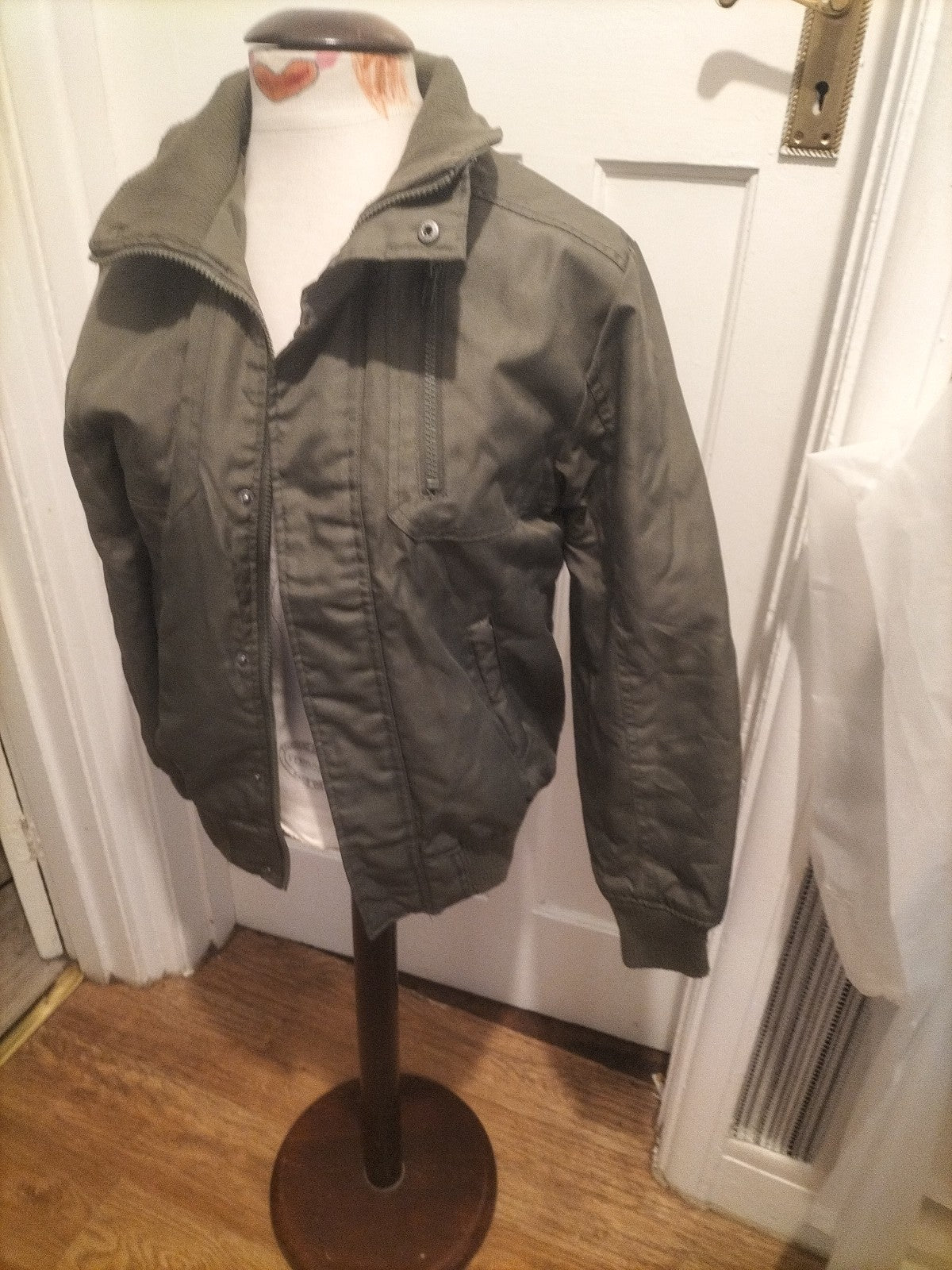 Girls H&M Age 12-13 Years Khaki Lined Coat