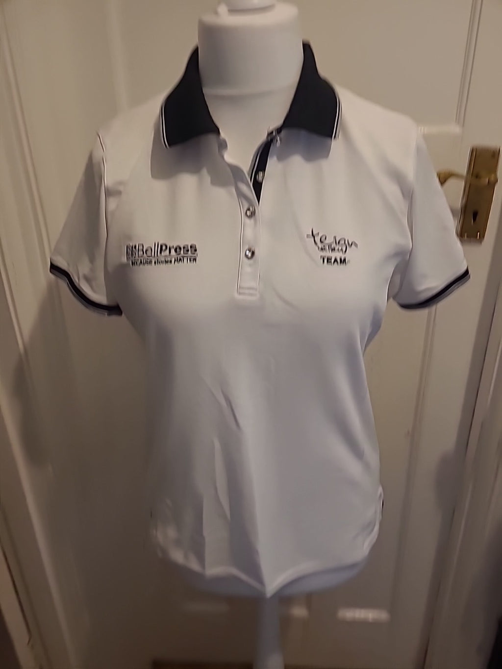 Mens Glenmuir Size Large White "Teign Valley" Polo