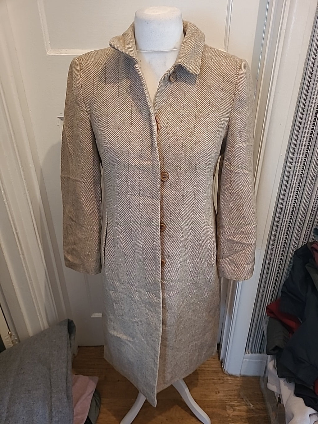 Ladies Etams Size 12 Beige/Cream Lined Jacket