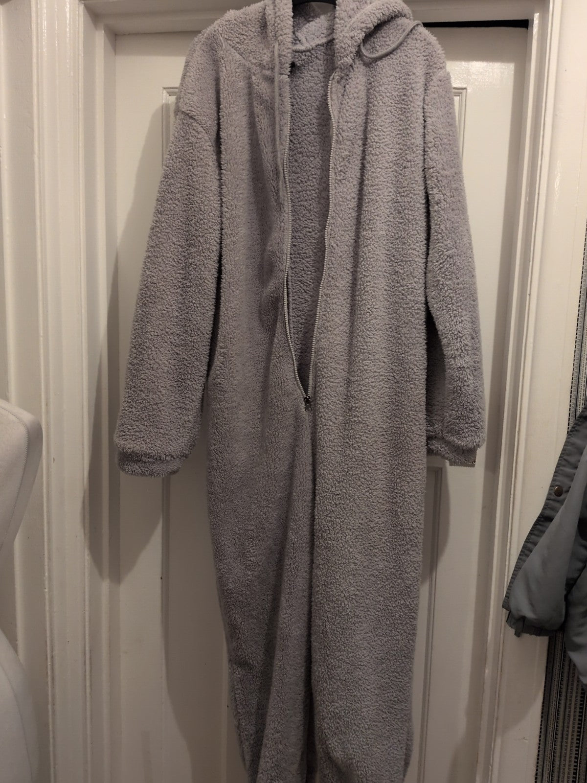 Boohoo Small Grey Hooded All In One Nightwear