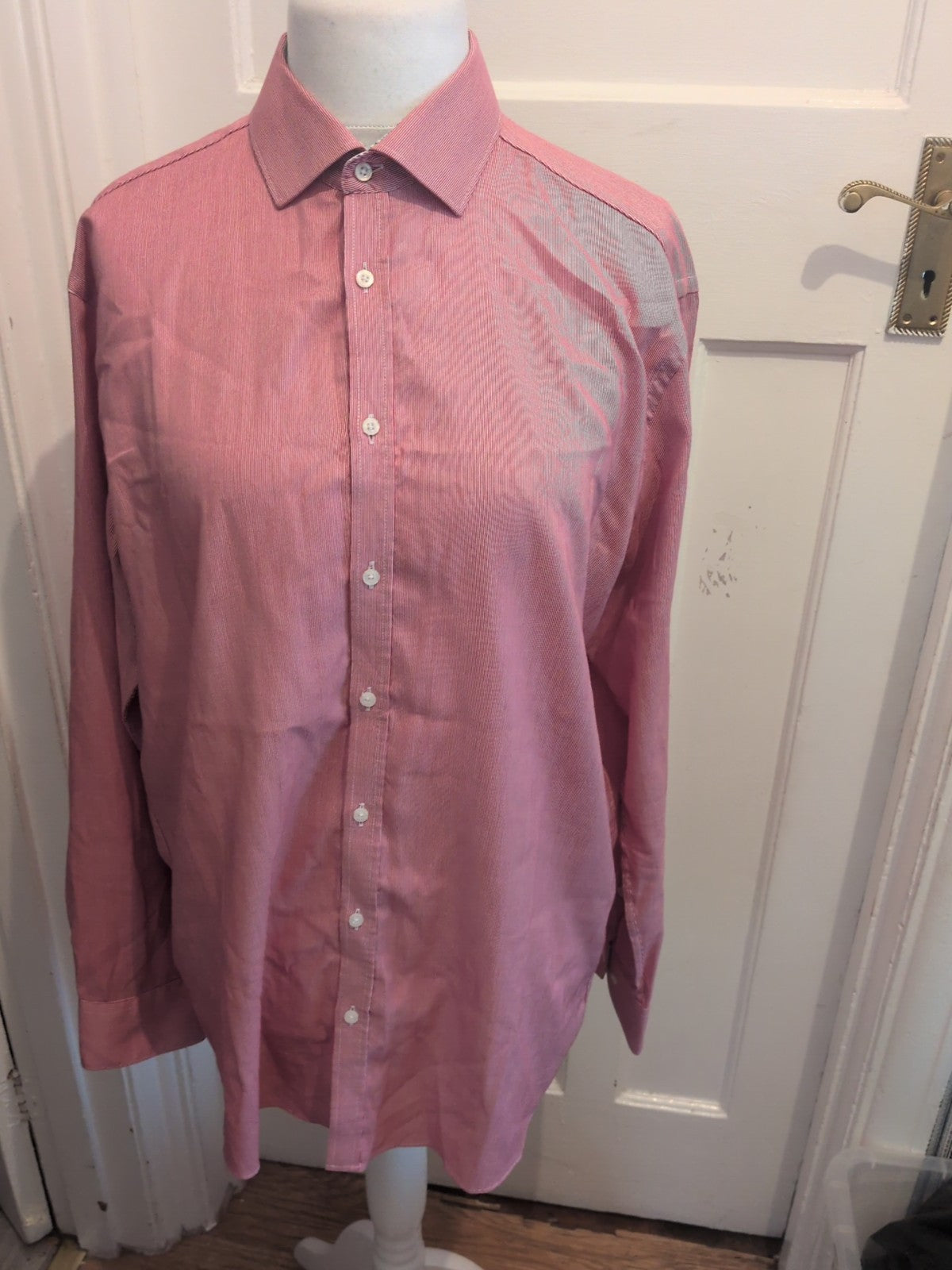 Venti EU 43 Red And White Long Sleeve Shirt