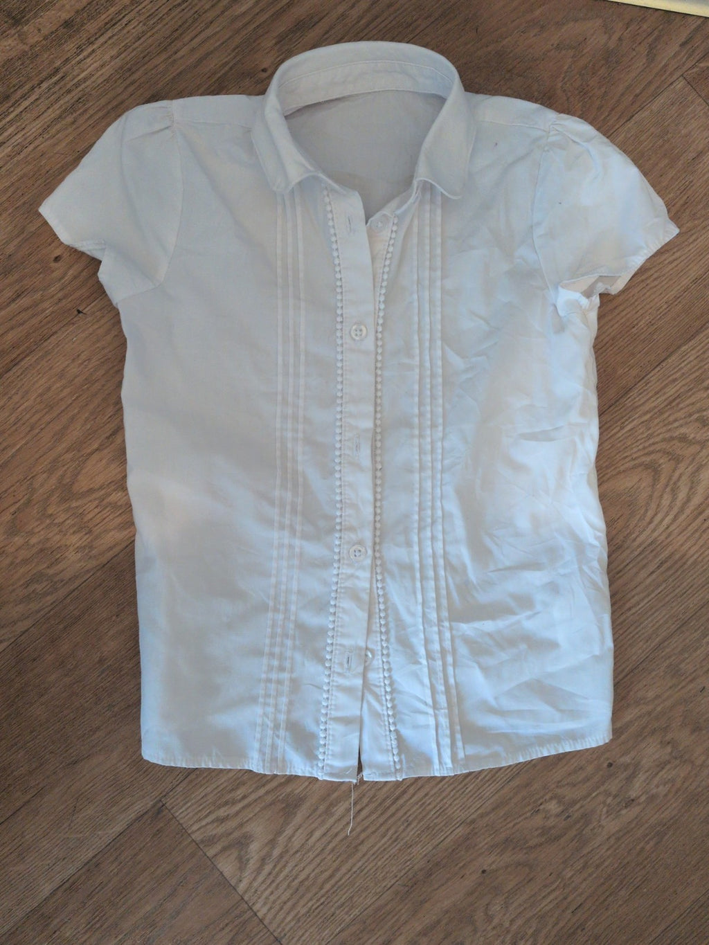 F&F 6-7 Years Short Sleeve Buttoned Girls Top