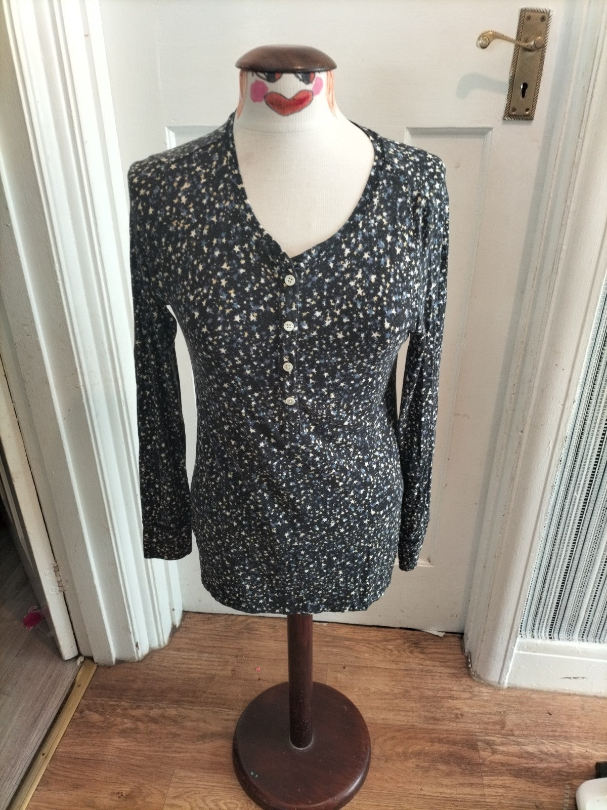 Ladies J.Crew Size XS Starry Long Sleeved Blouse