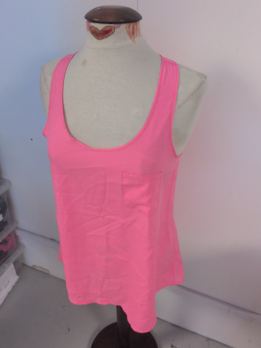 River Island 10 Pink Scoop Neck Sleeveless Top