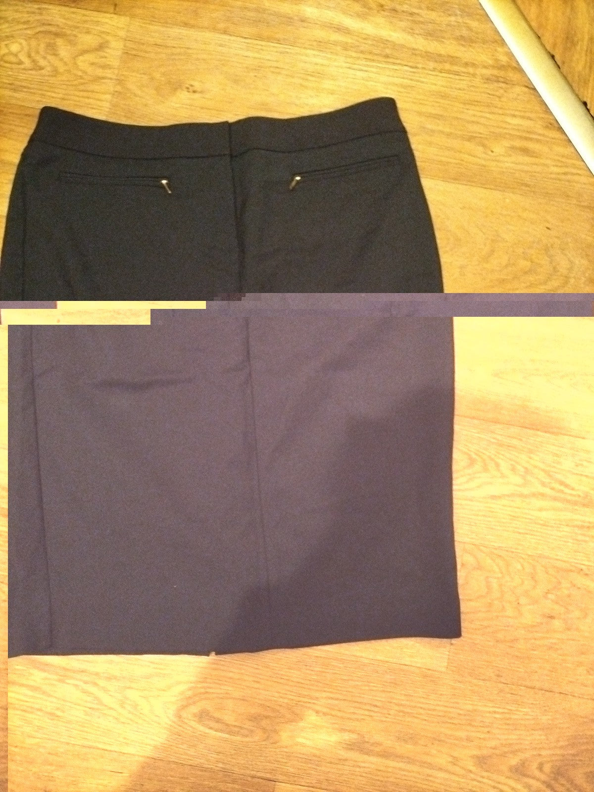 Ladies Next Size 16 Navy Pencil Skirt With Imitation Pockets