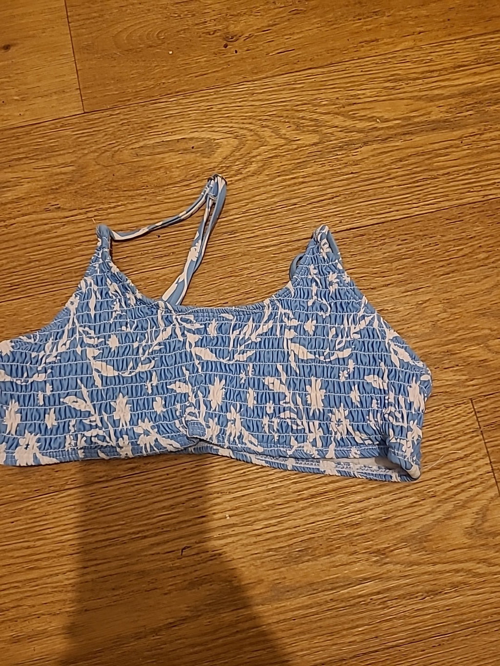 Ladies Size Small Blue/White Boob Tube