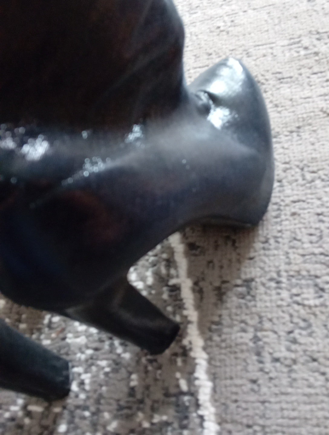 Ladies Platform Black Boots Size 38 H&M Free Delivery