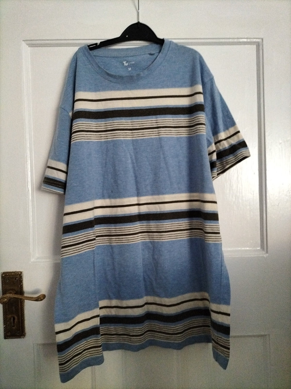 Mens TU size Medium Blue Stripy Tee