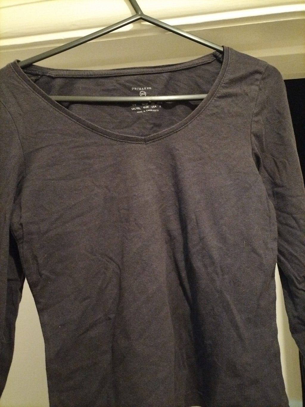 Ladies Primark Size 4/6 Navy Strech Vee