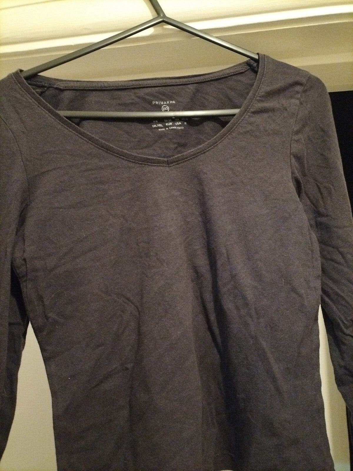 Ladies Primark Size 4/6 Navy Strech Vee