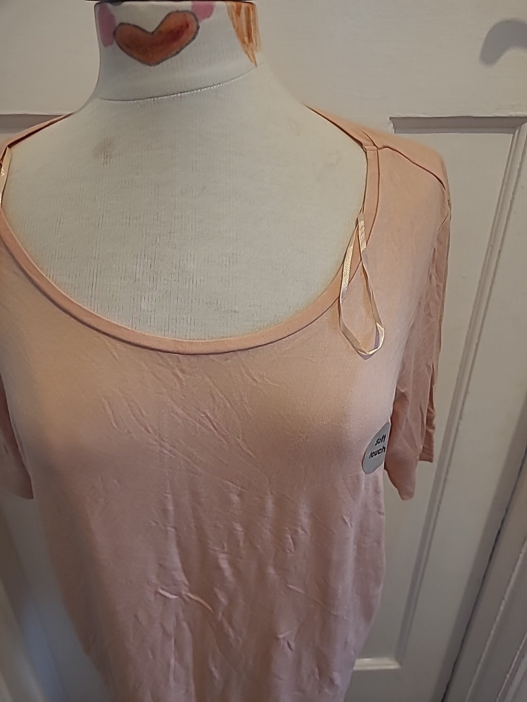 Ladies Tu Size 16 Pale Pink Soft Touch Short Sleeved Tshirt