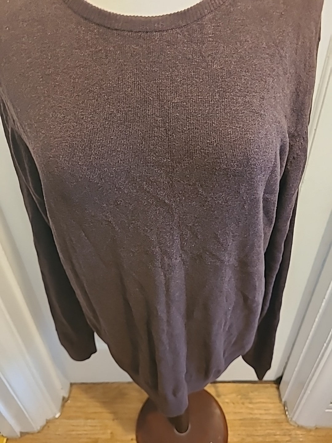 Mens Haworth Size Large Brown Long Sleeved Pullover Lightweight Jumper