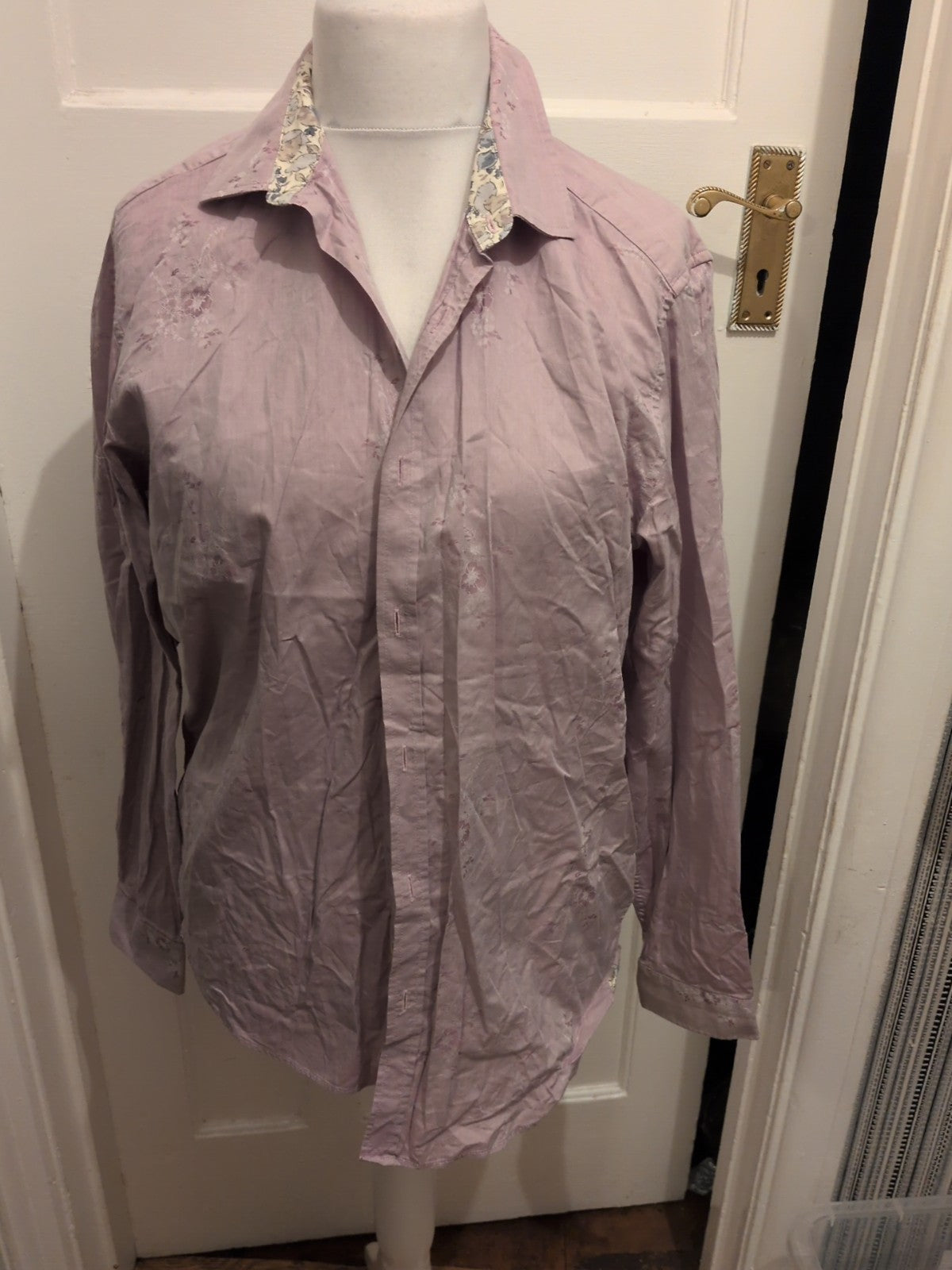 Ted Baker Size 5 Purple Long Sleeve Shirt