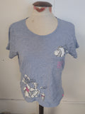 Ladies George Size 16-18 Blue Winnie The Pooh Print Short Sleeve T-shirt
