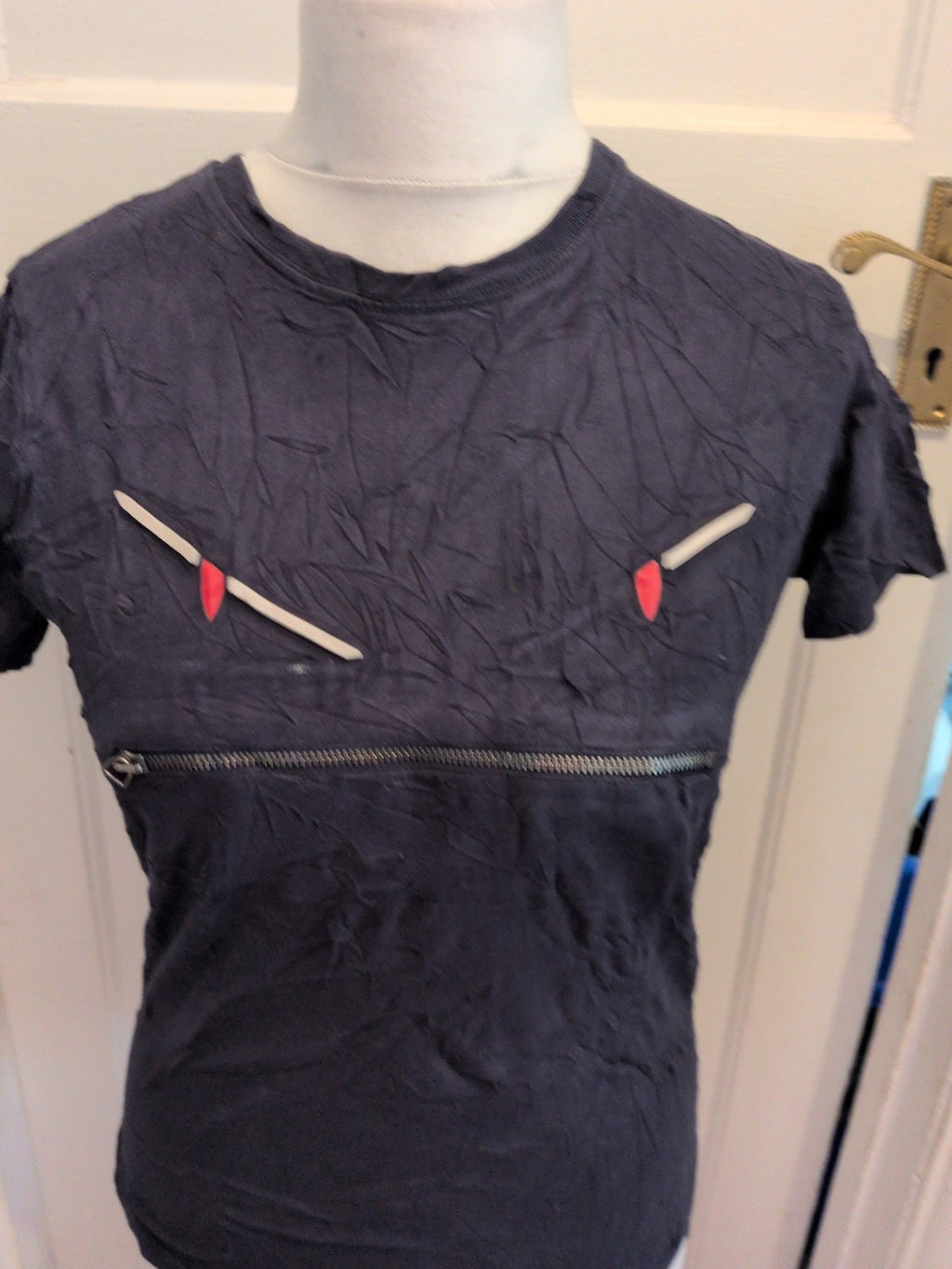 Fendi Large Navy Short Sleeve T-shirt