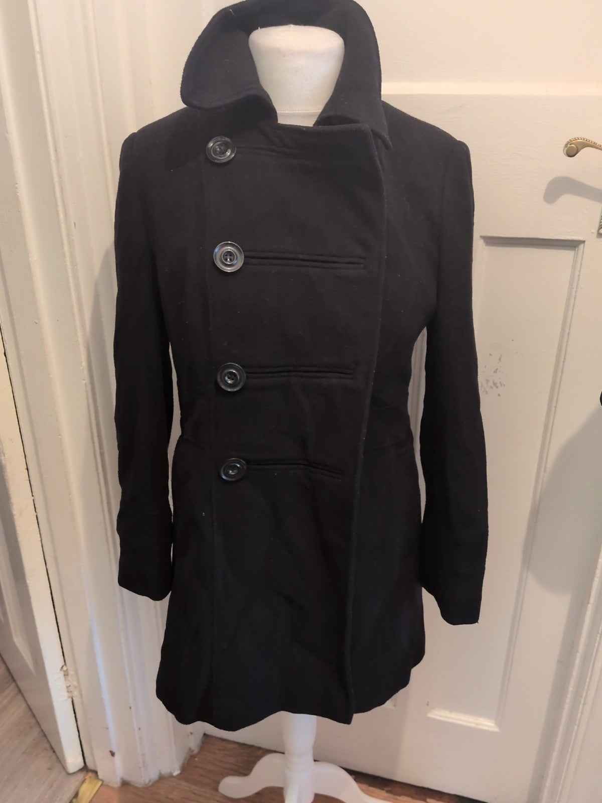 BHS 12 Luxury Wool Blend Black Lined Jacket