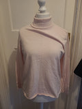 Ladies M&Co Size 18 Pale Pink Long Sleeved High Neck Jumper