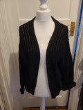 Ladies Primark Size M Black Knit Long Sleeved Cardigan