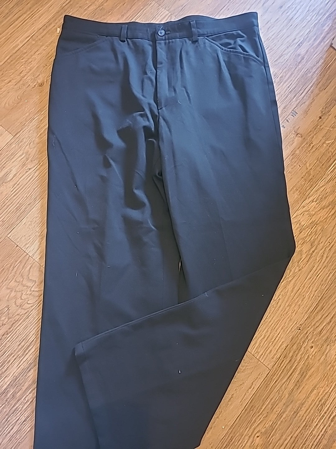 Mens Marks And Spencer Size 36x31 Black Formal Trousers