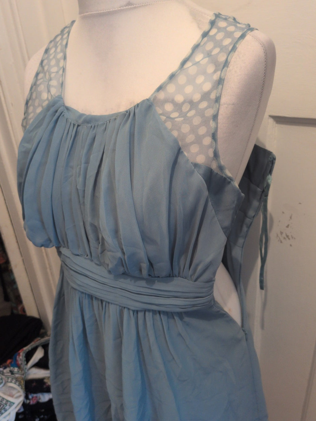 Savida 12 Aqua Lined Sleeveless Knee Length Dress