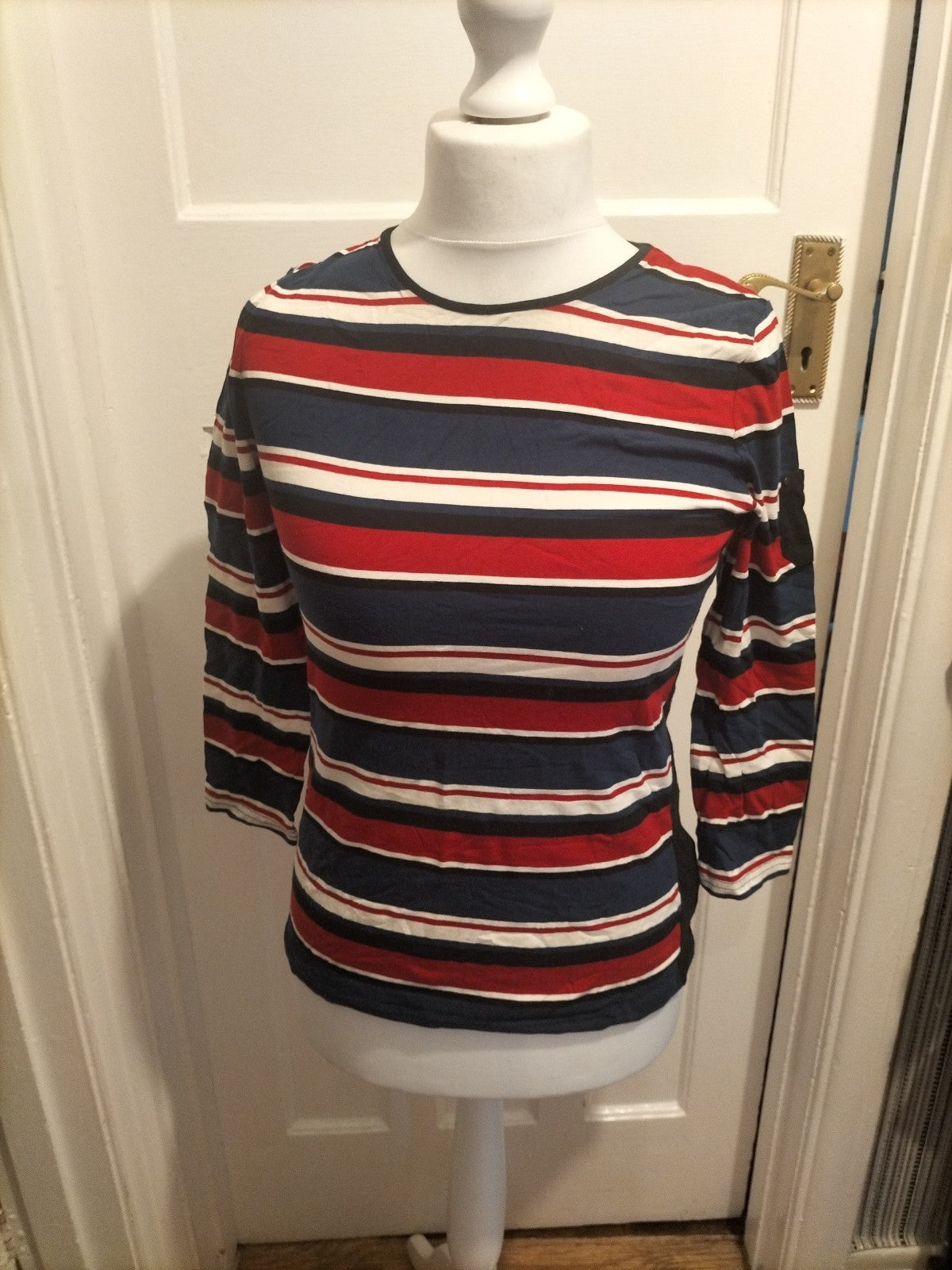 Ladies Chaps Size Medium Multi Striped Tshirt