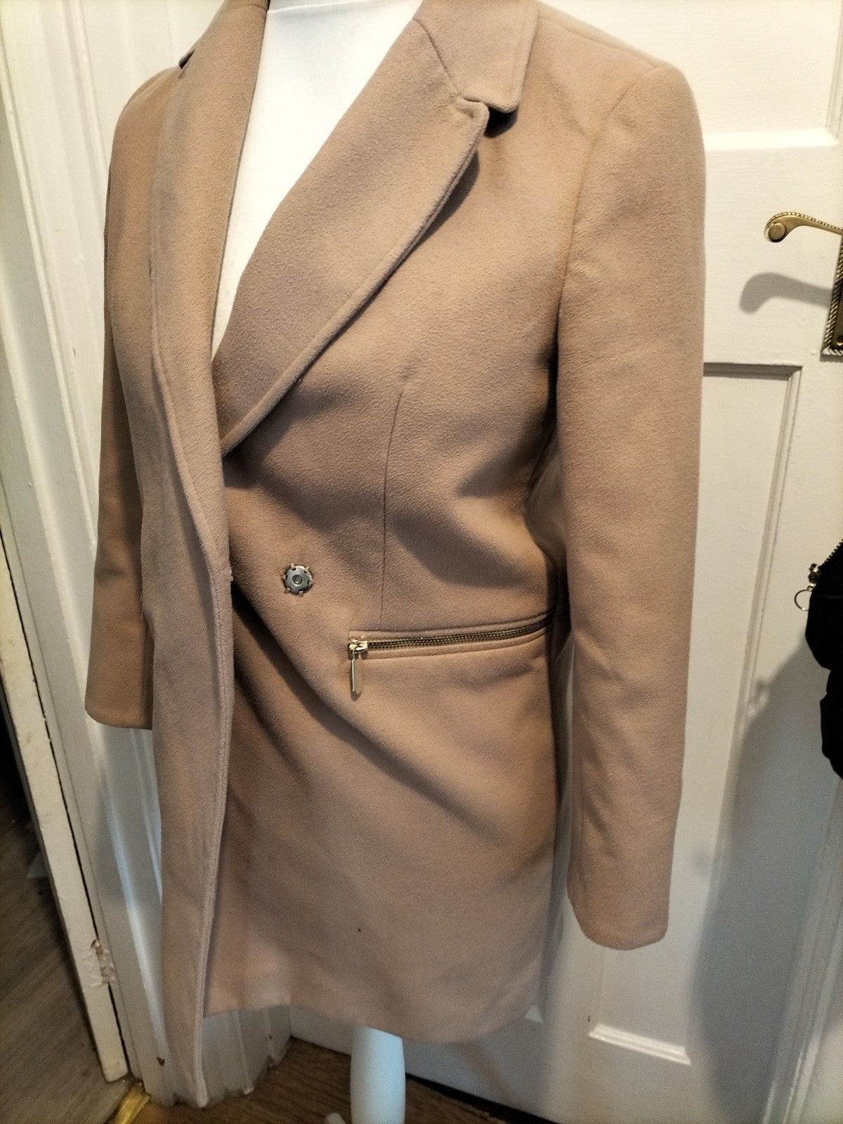 Ladies Topshop Size 8 Brown Lined Jacket