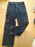 Girls Tensy Size 32" Denim Cargo Trousers