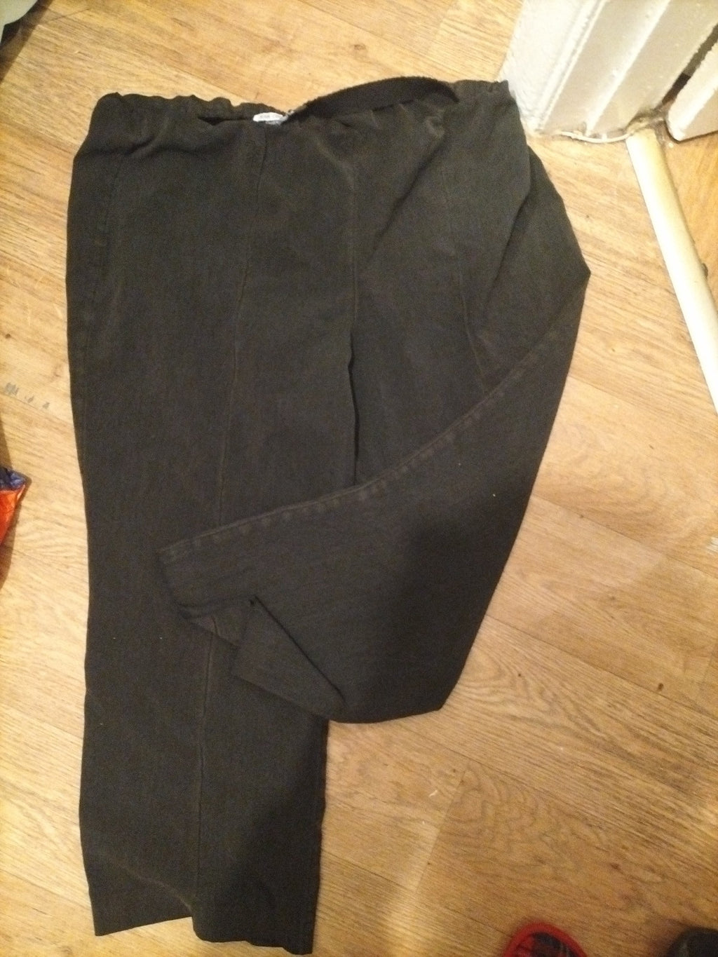 Ladies Bonmarche Size 20 Charcoal Elasticated Straight Leg Trousers