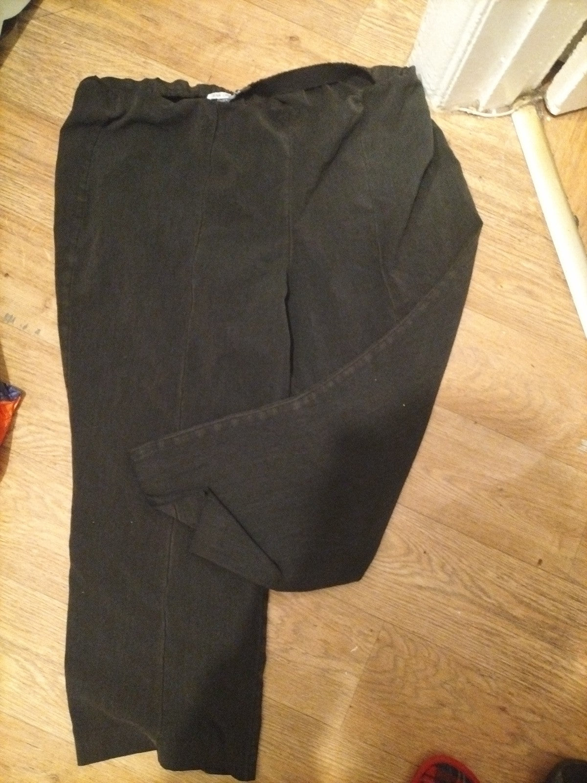 Ladies Bonmarche Size 20 Charcoal Elasticated Straight Leg Trousers