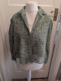 Ladies Apricot Long Sleeved Blouse Size M/l Sage Green