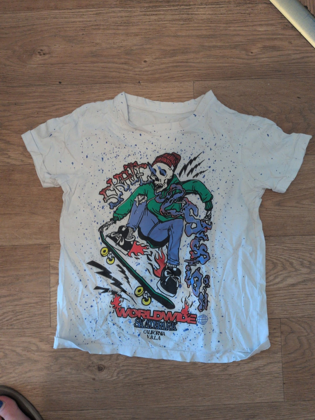 7-8 Years White Printed Short Sleeve T-shirt