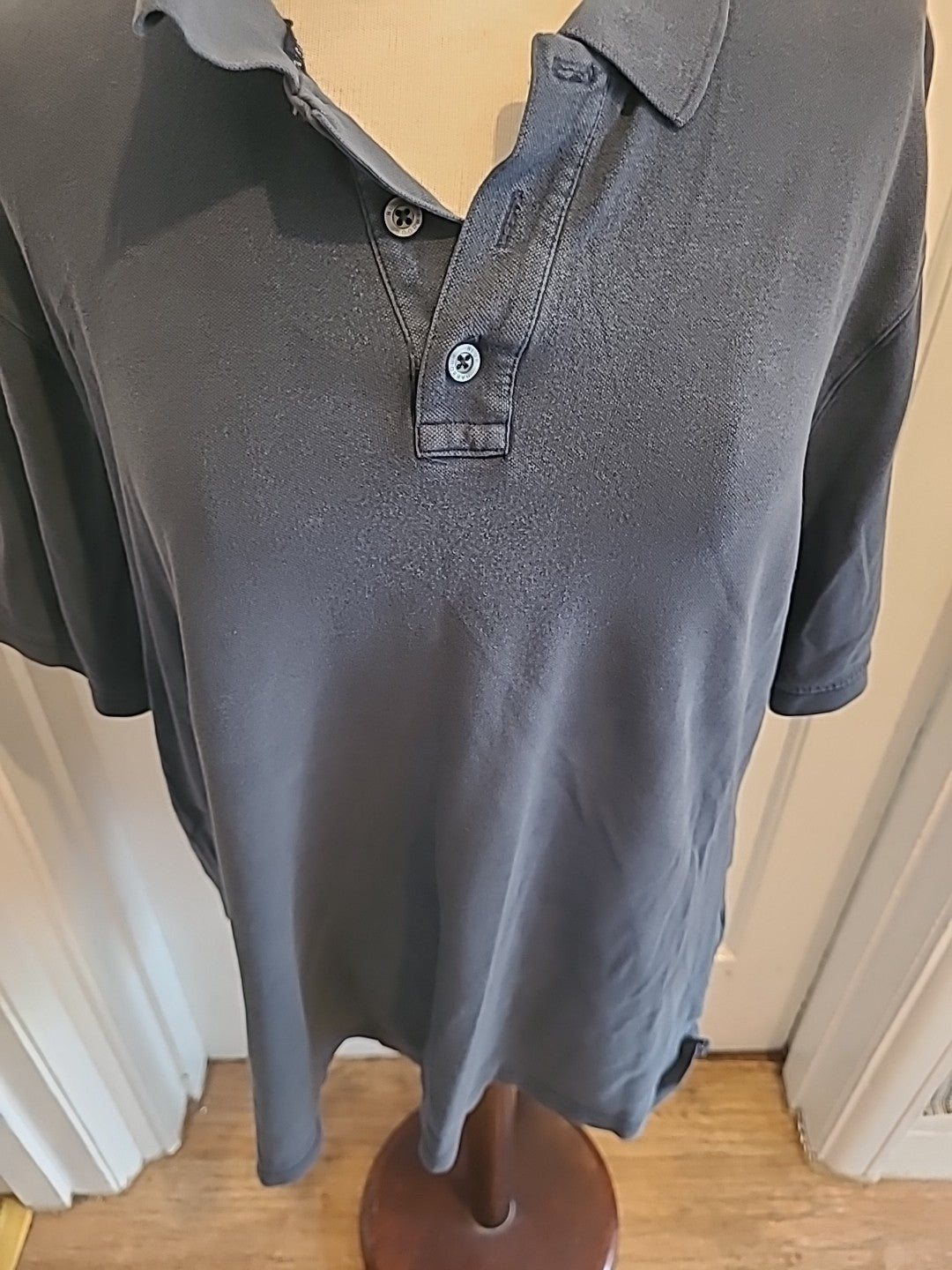 Mens Blue Harbour Size Large Greyish Blue Short Sleeved Polo Shirt