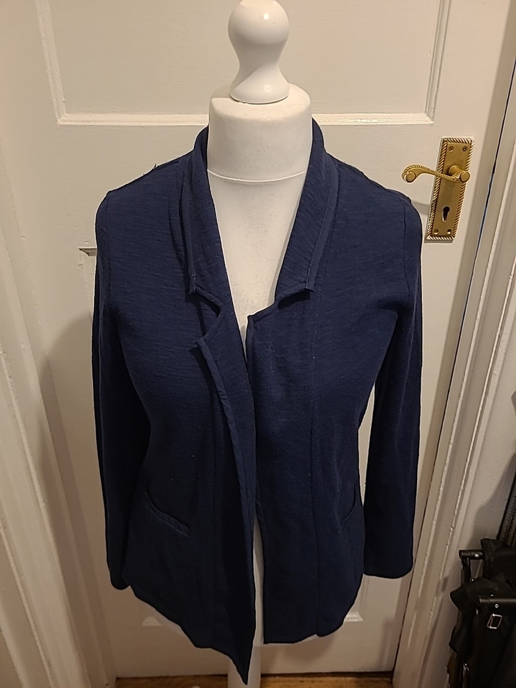 Ladies Newlook Size 10 Navy Long Sleeve Cardigan