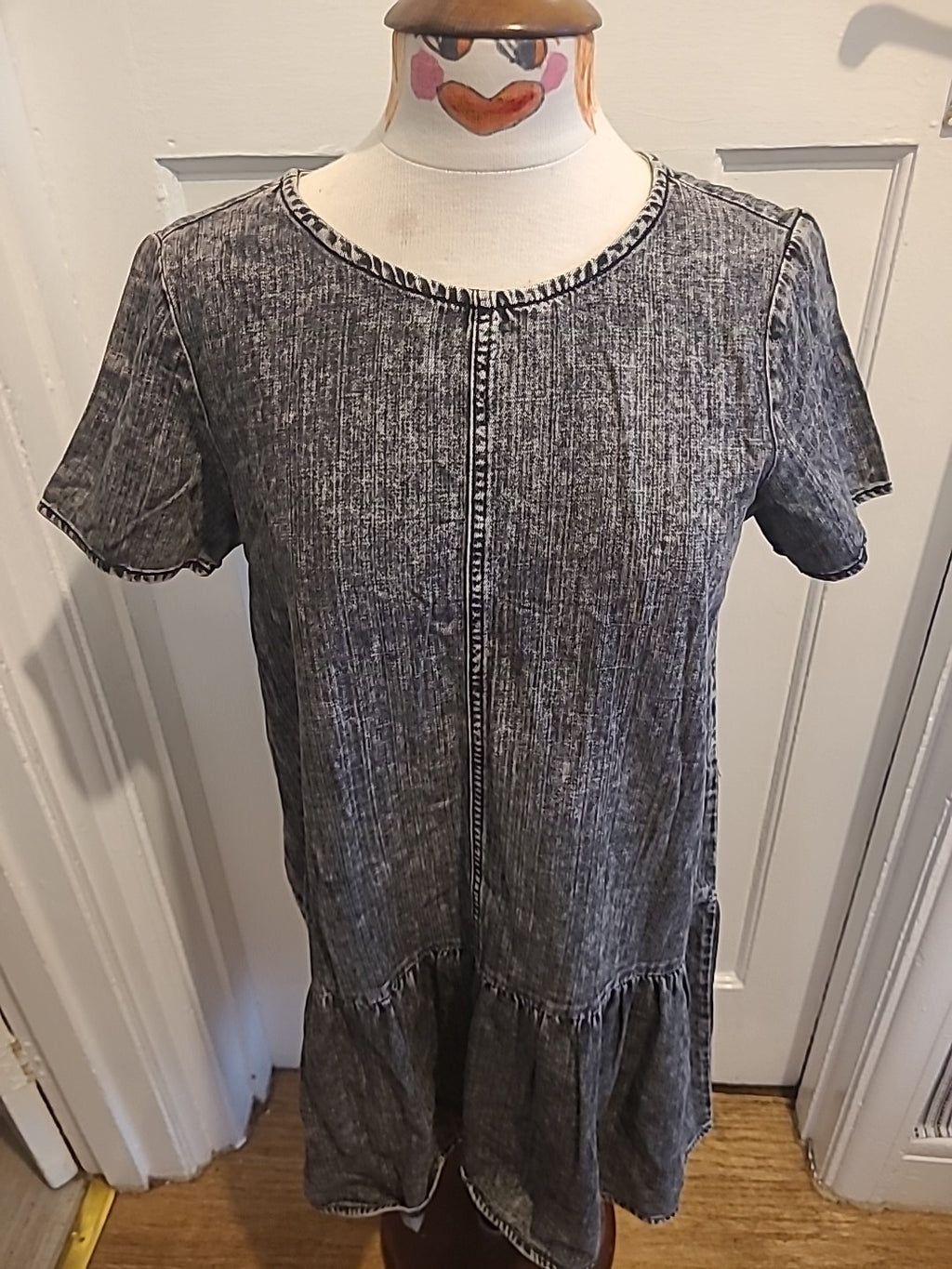 Ladies Noisy May Size Small Denim Short Sleeved Dress