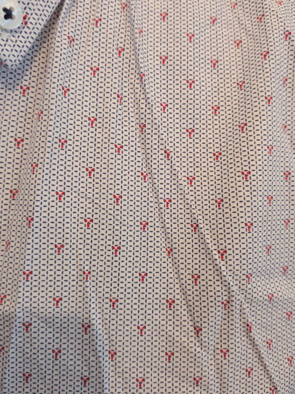 Steel Jelly Medium Navy Red White Long Sleeve Shirt