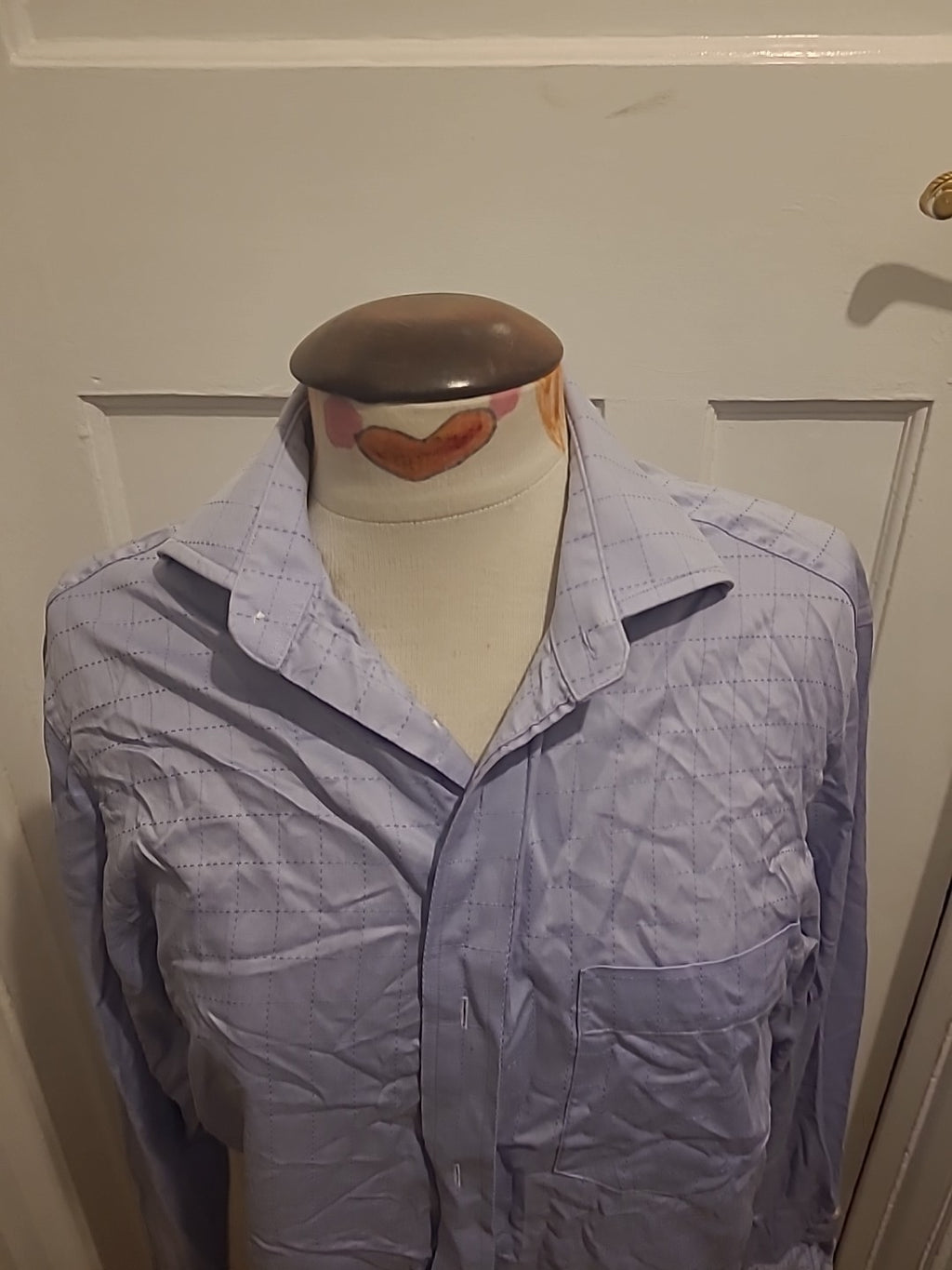 Mens Next Size 15" Luxury Superfine Cotton Purple Shirt