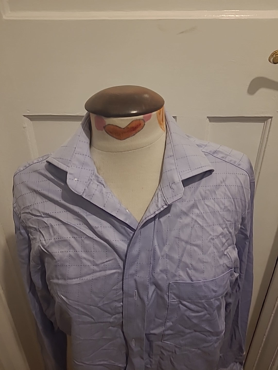 Mens Next Size 15" Luxury Superfine Cotton Purple Shirt