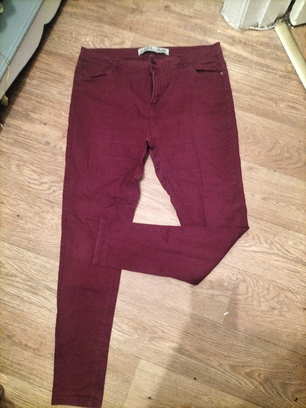 Ladies Denim+Co Size 16 Deep Purple Skinny Jeans