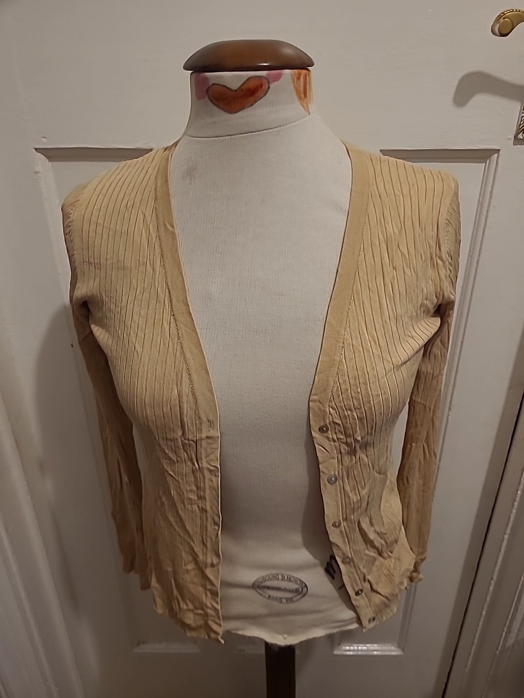 Ladies H&M Size Small Caramel Ribbed Cardigan