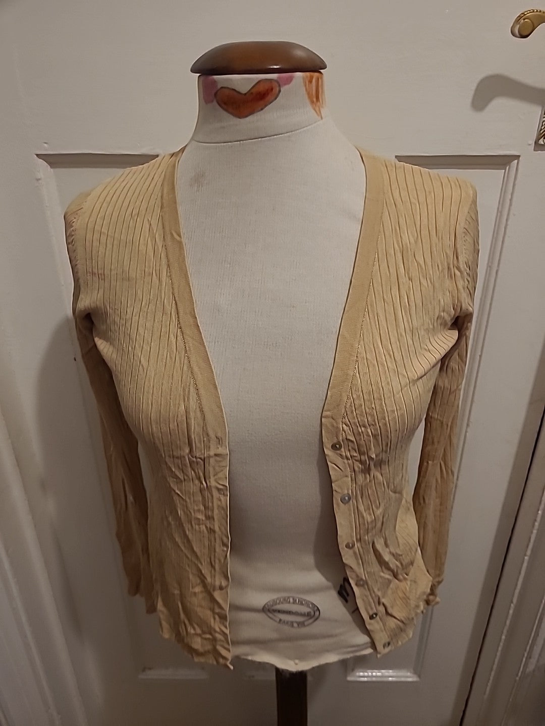 Ladies H&M Size Small Caramel Ribbed Cardigan