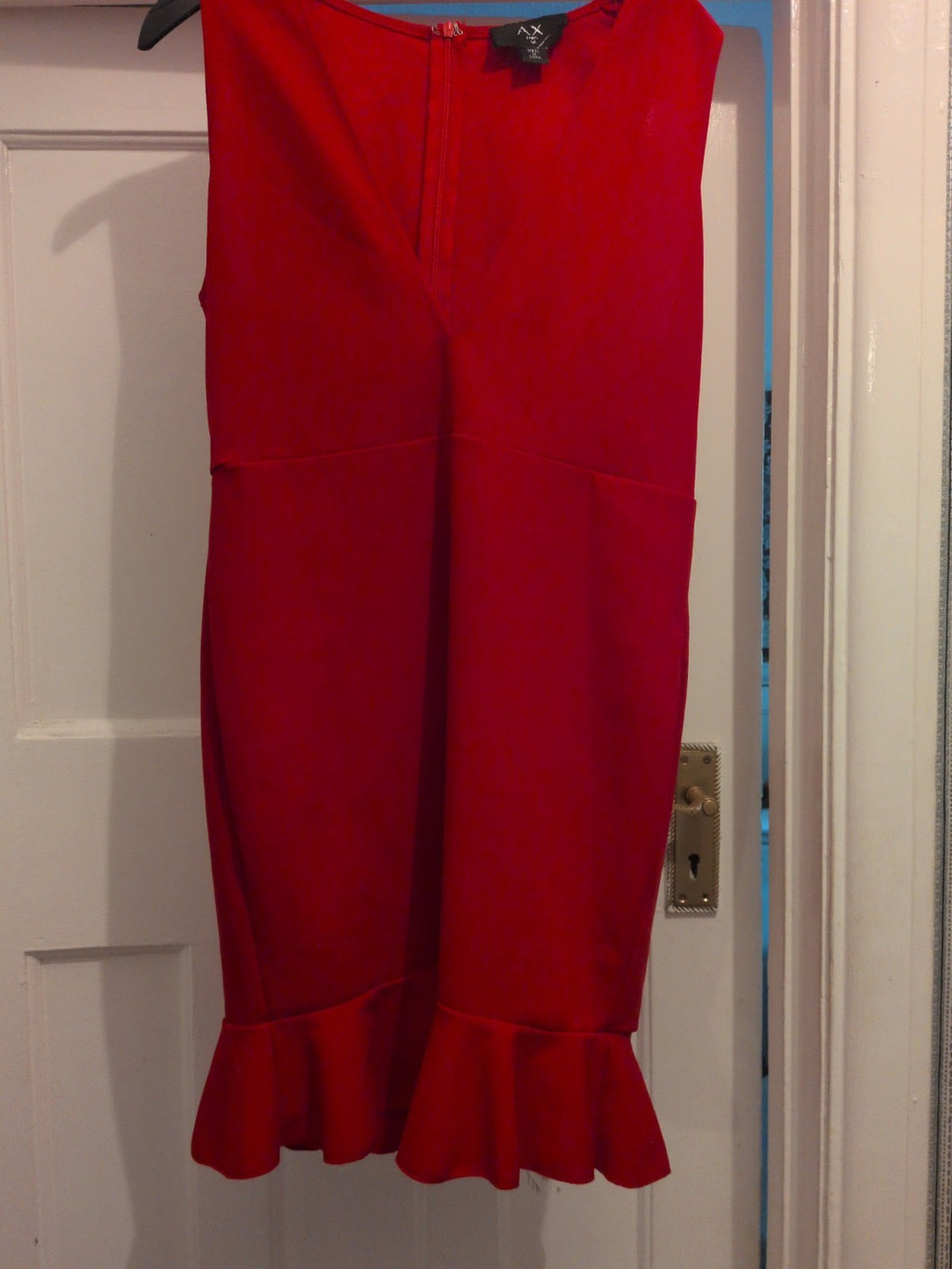 Ax Paris 14 Red V Neck Sleeveless Dress