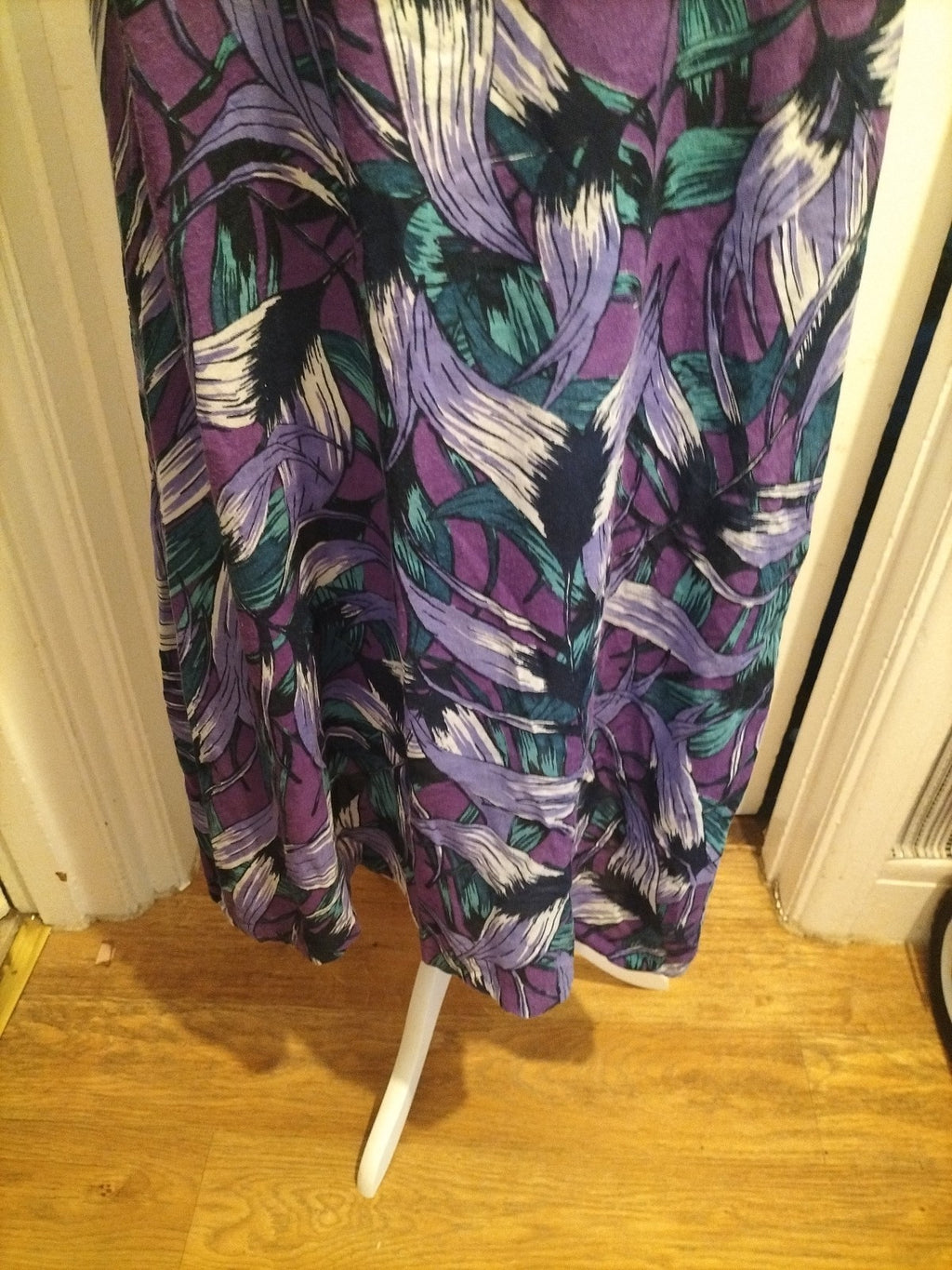 Ladies BM Casual Size 14 Purple Sleeveless Floral Dress