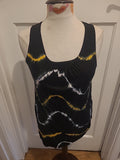 Ladies Yak N Yeti Size Small Black Tie Dye Sleeveless Top